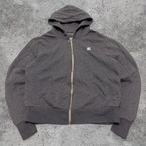 Vintage DC shoes women's gray zip up hoodie
